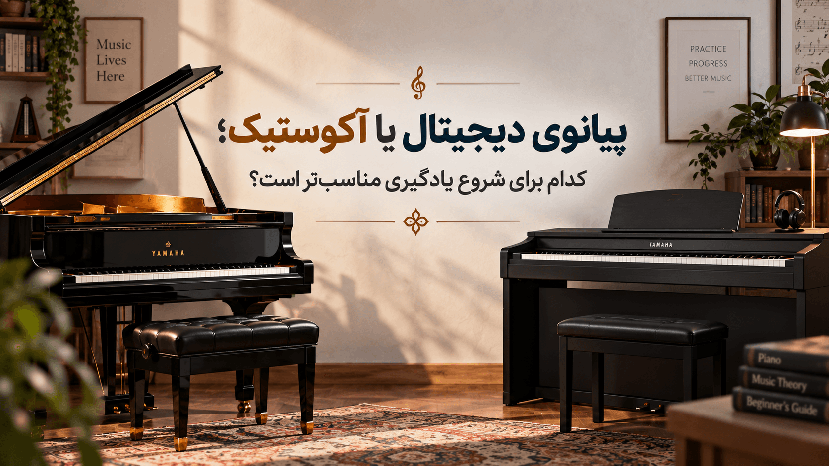 🎹 پیانوی دیجیتال یا آکوستیک؛ کدام برای شروع یادگیری مناسب‌تر است؟