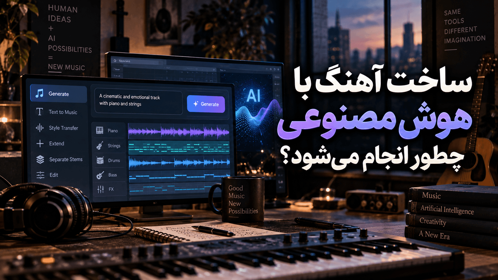 🤖 ساخت آهنگ با هوش مصنوعی چطور انجام می‌شود؟