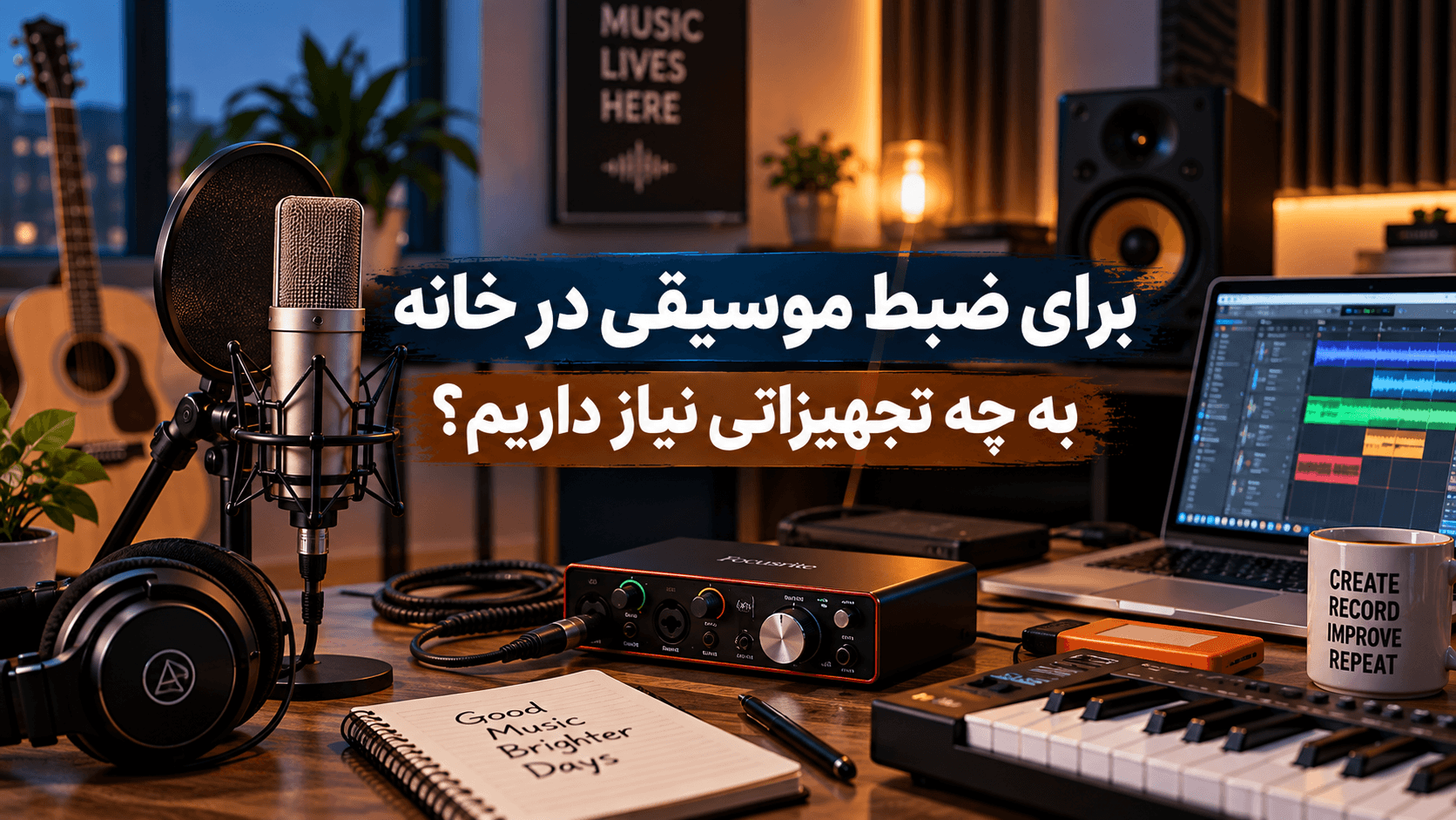 🎙️ برای ضبط موسیقی در خانه به چه تجهیزاتی نیاز داریم؟