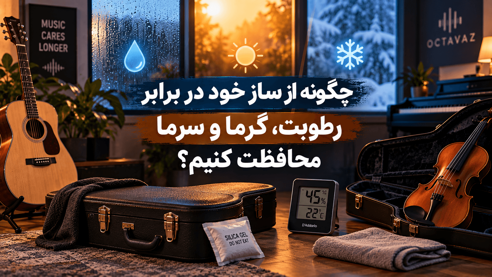 🎻 چگونه از ساز خود در برابر رطوبت، گرما و سرما محافظت کنیم؟